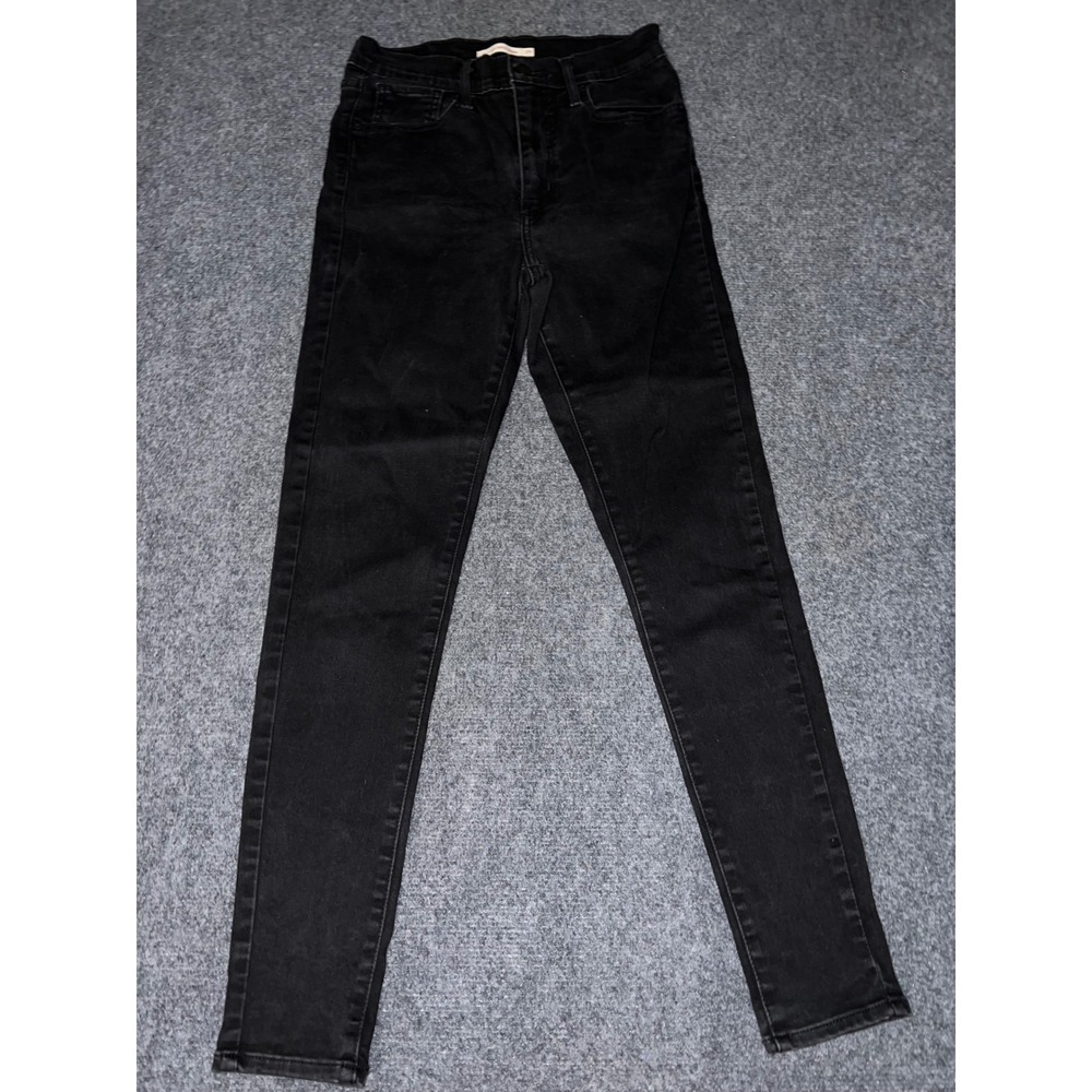 Levis Mile High Super Skinny Jeans Womens 29 Black Denim High Rise Pants